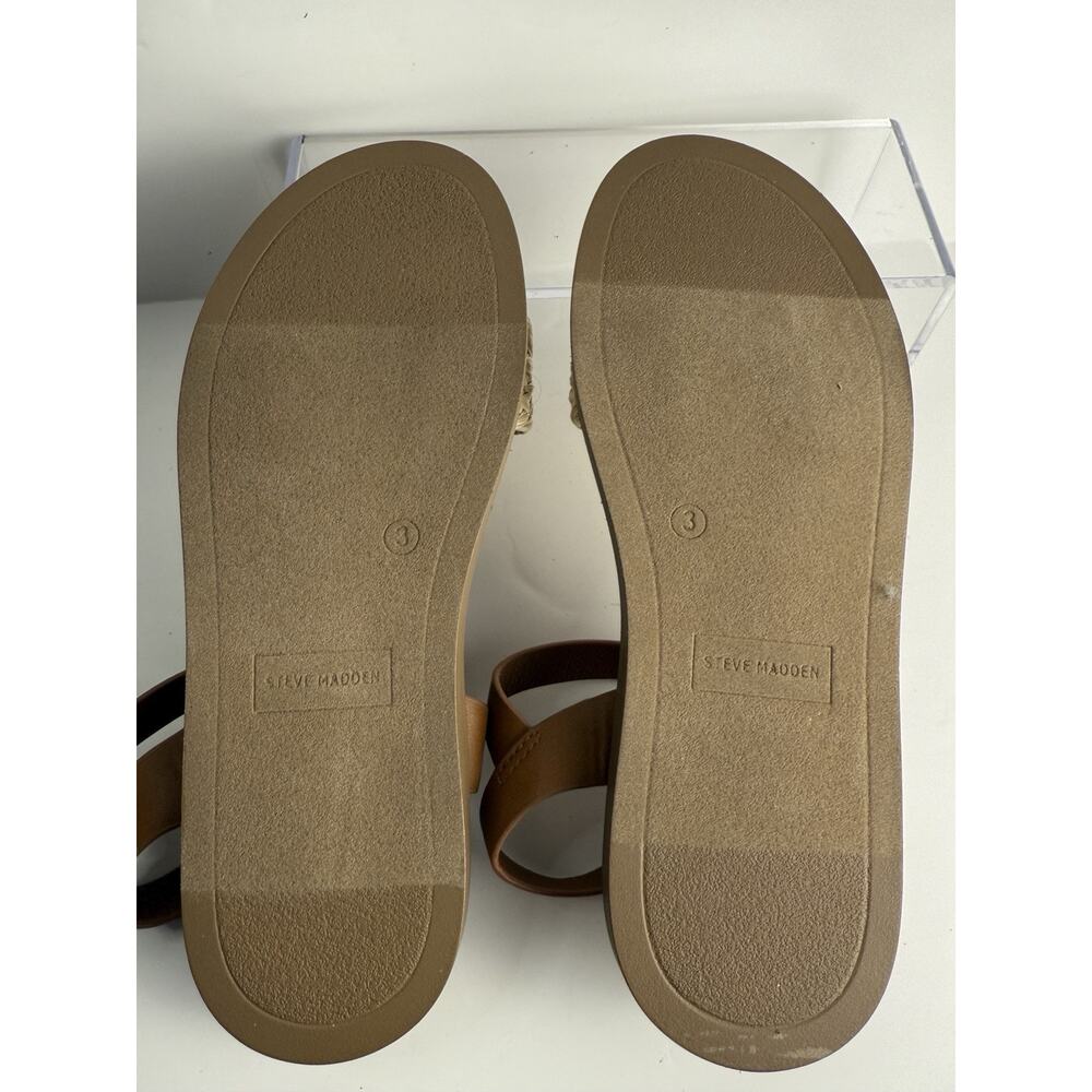 Steve Madden Big Kids Girls Size 3 THEA Raffia Brown Buckle Sandals NWOB‎ - Picture 5 of 5